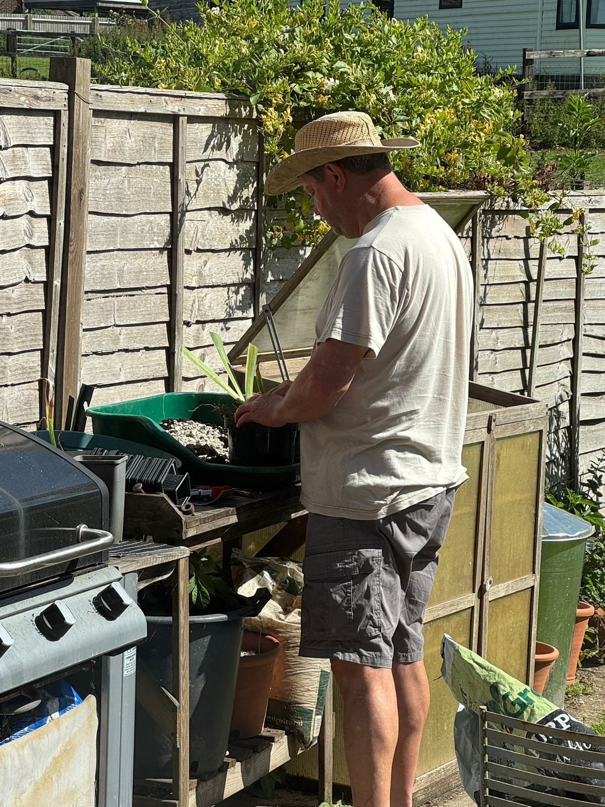 Souren potting up plants